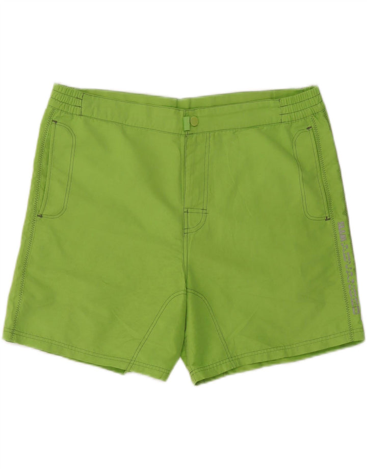 SLAM Mens Swimming Shorts Large W36 Green Polyester