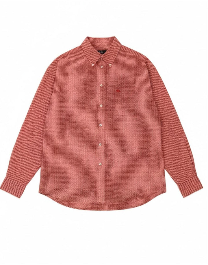 KAPPA Mens Shirt Large Red Check Cotton