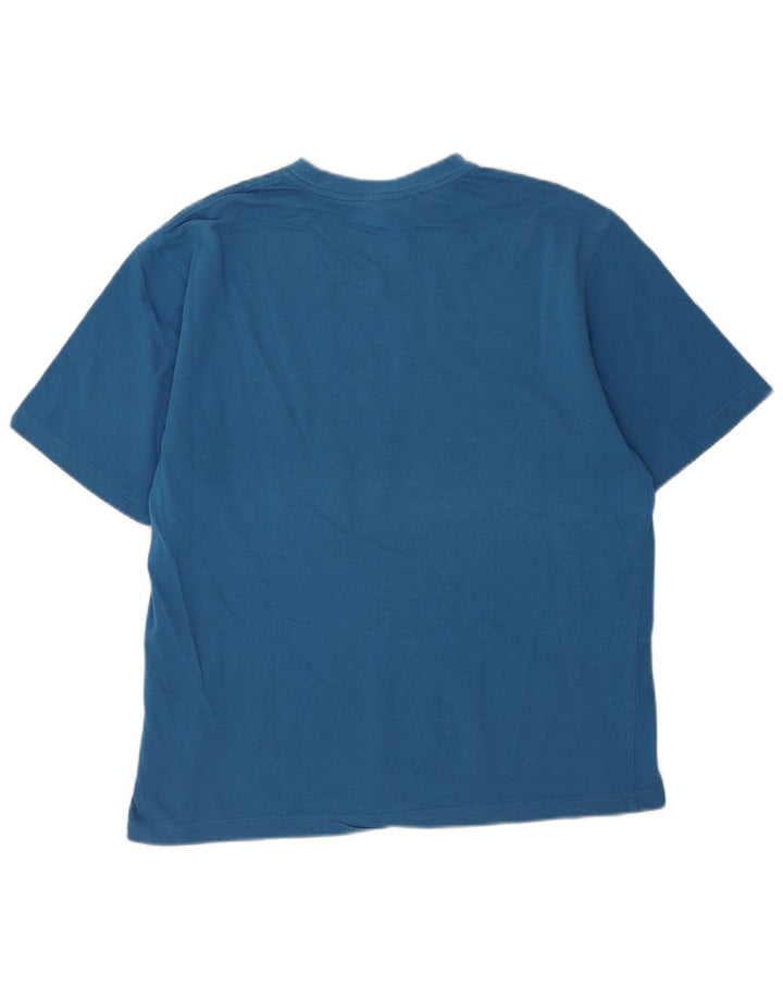 Lacoste Mens T-Shirt Top Size 5 Large Blue Cotton