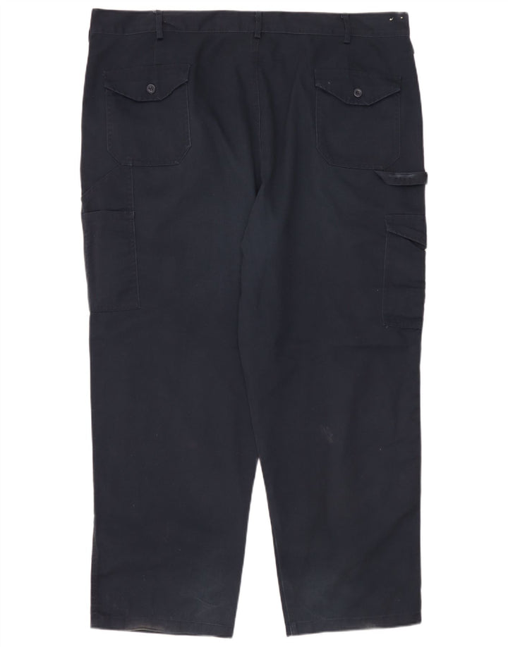 Dickies Mens Straight Cargo Trousers W44 L28 Navy Blue Polyester
