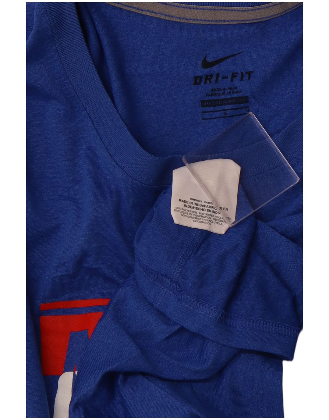 NIKE Womens Allen Basketball Graphic T-Shirt Top UK 14 Large Blue