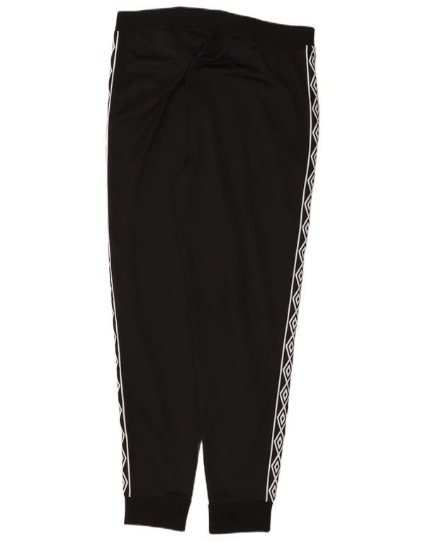 UMBRO Mens Graphic Tracksuit Trousers Joggers Large Black Polyester