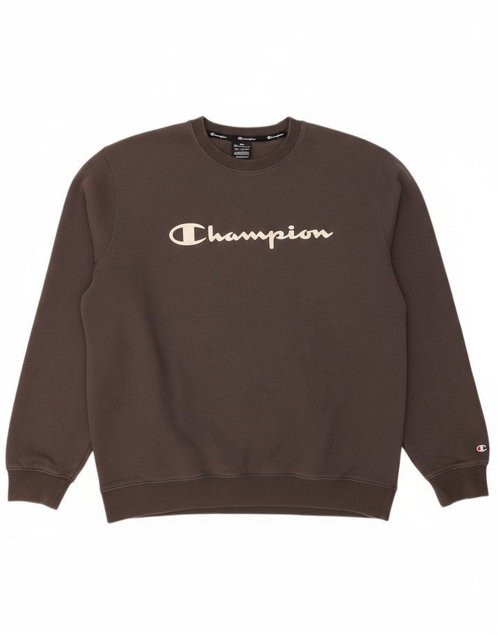 CHAMPION Mens Graphic Sweatshirt Jumper 2XL Grey Cotton