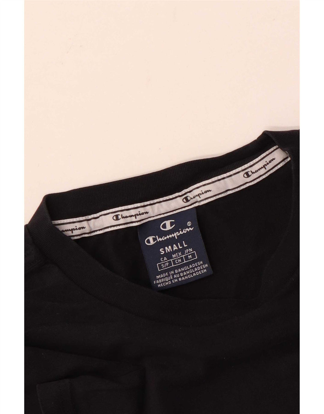 Champion Mens T-Shirt Top Small Black
