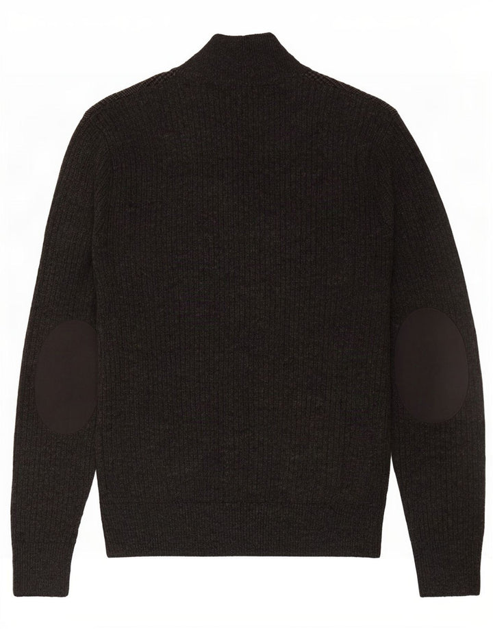 Hackett Mens Cardigan Sweater XS Grey Houndstooth Wool