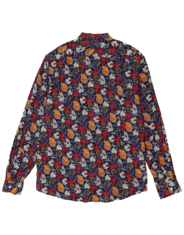 Bread & Buttons Mens Shirt XL Multicoloured Animal Print Cotton