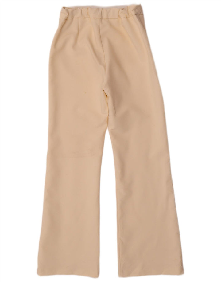 ZARA Girls High Waist Casual Trousers 13-14 Years W26 L28 Off White