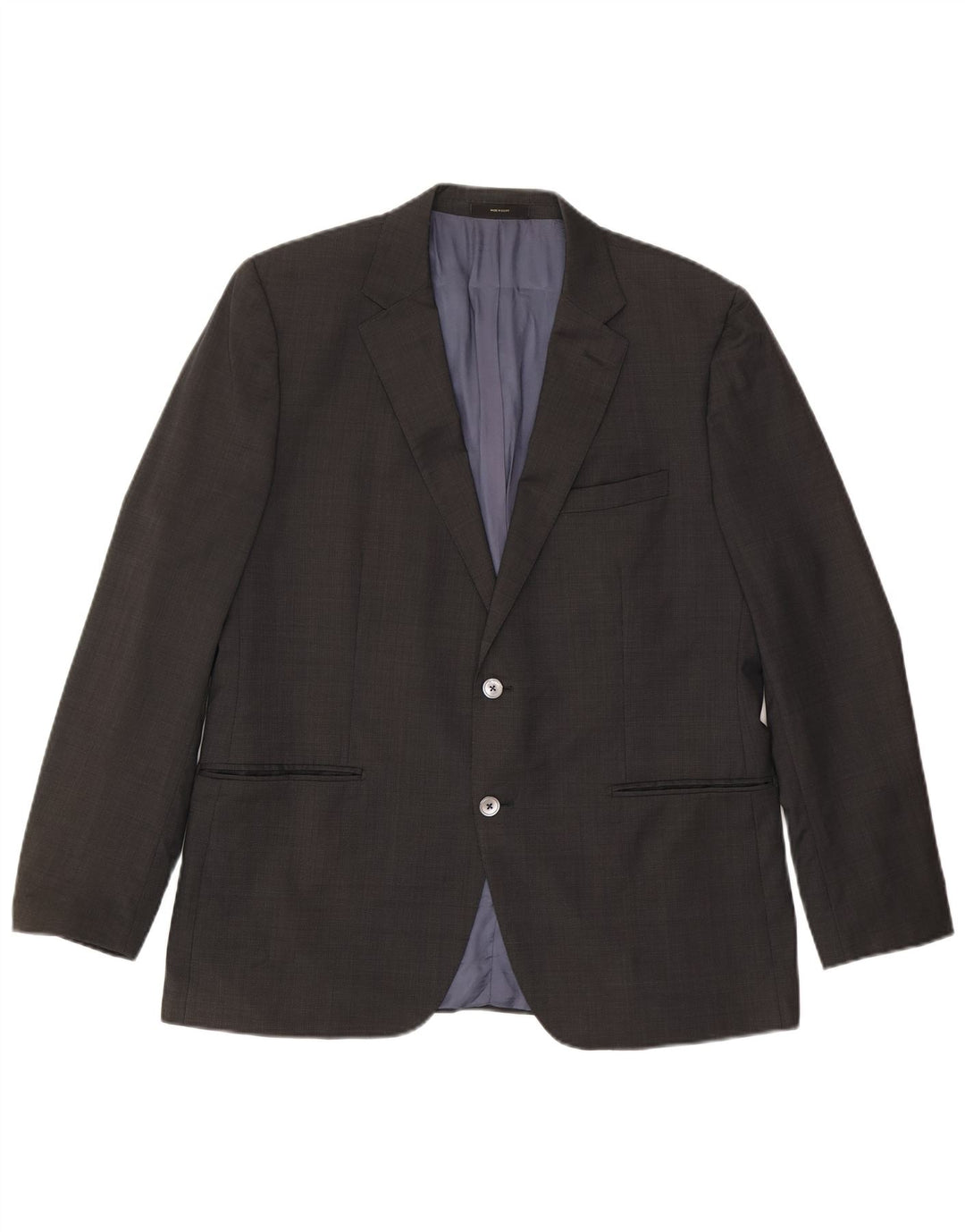 Massimo Dutti Mens 2 Button Blazer Jacket US 46 XL Grey Acetate Classic