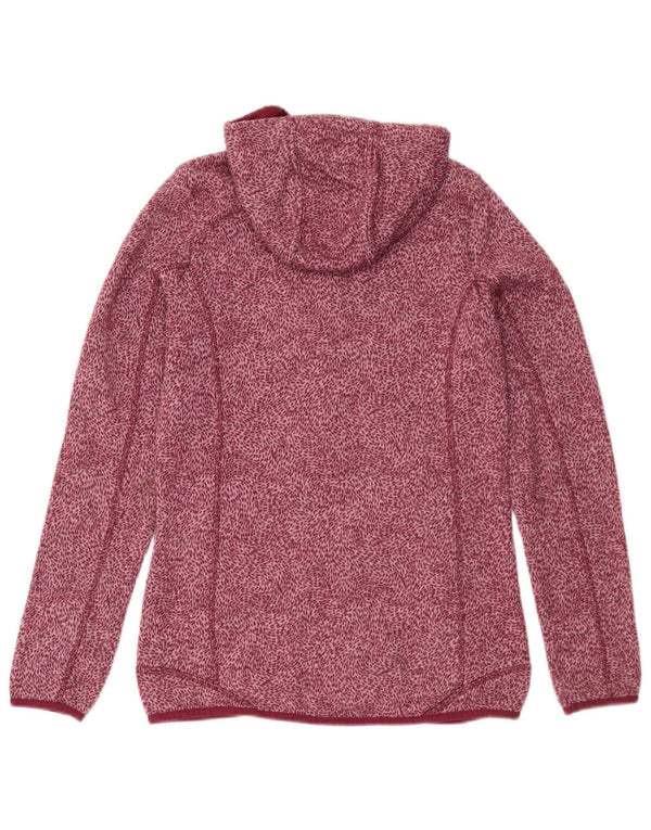 Mountain Warehouse Womens Zip Hoodie Sweater UK 12 Medium Burgundy