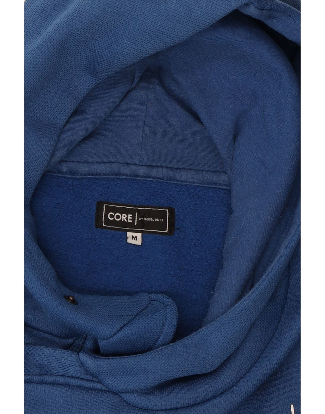 Jack & Jones Mens Core Graphic Hoodie Jumper Medium Blue Polyester