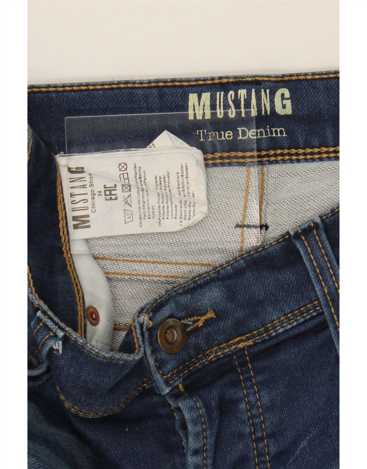 MUSTANG Mens Denim Shorts W34 Large Blue Cotton Vintage Mustang and Second-Hand Mustang from Messina Hembry 