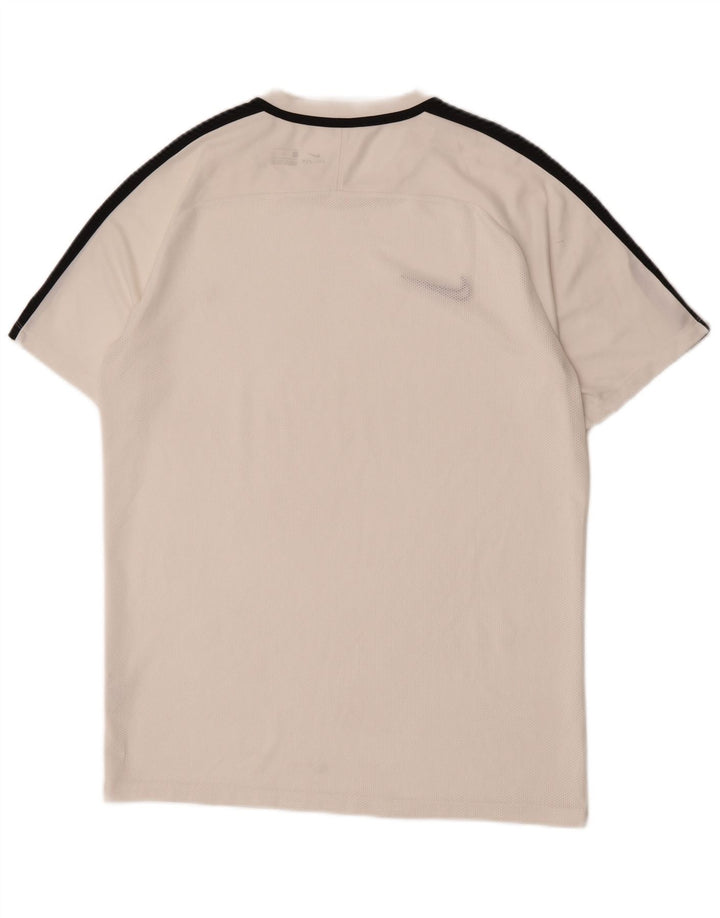 Nike Mens Dri Fit T-Shirt Top Large White Colourblock Polyester
