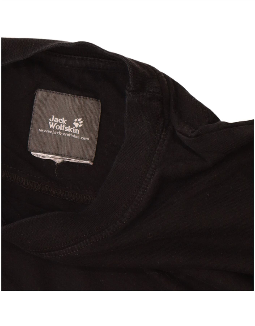 JACK WOLFSKIN Mens Graphic T-Shirt Top Large Black Cotton