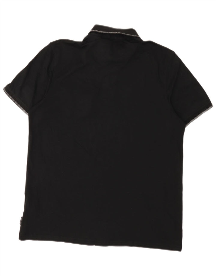 Ted Baker Mens Polo Shirt Size 3 Medium Black Cotton