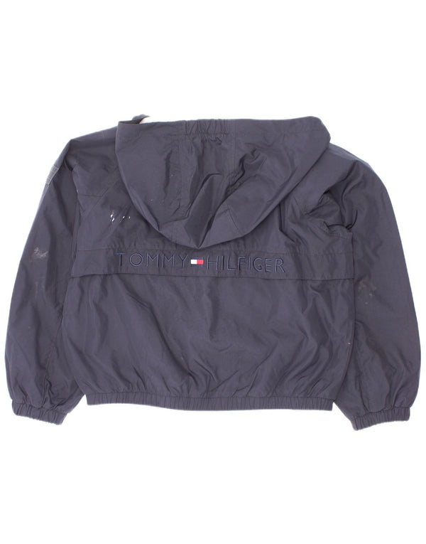 Tommy Hilfiger Boys Graphic Hooded Rain Jacket 5-6 Years Navy Blue