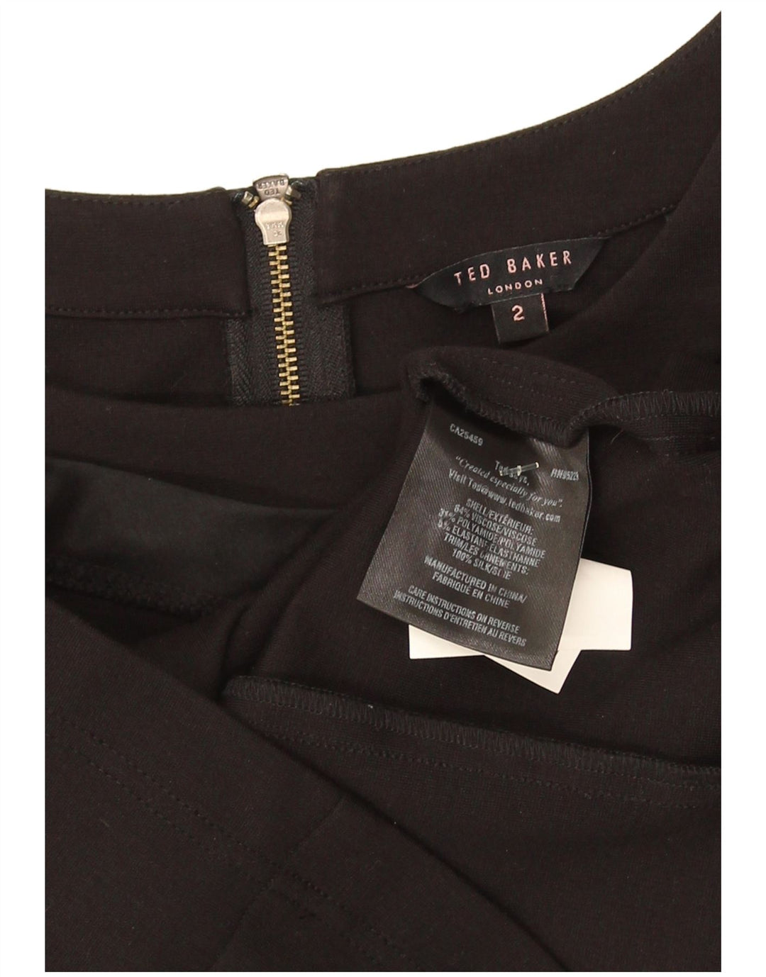 Ted Baker Womens Sheath Dress Size 2 Small Black Viscose