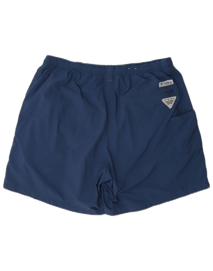 Columbia Mens Cargo Sport Shorts Medium Navy Blue Nylon