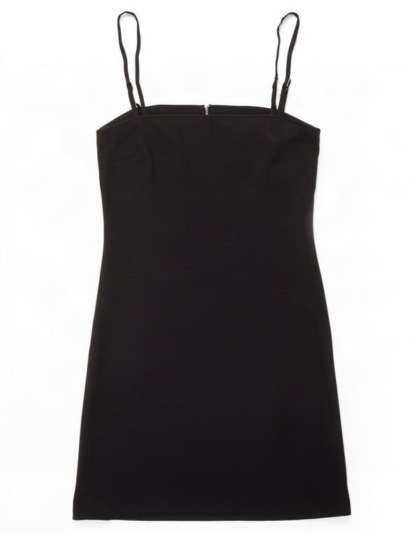 Abercrombie & Fitch Womens Sleeveless Slip Dress UK 4 XS Black Linen