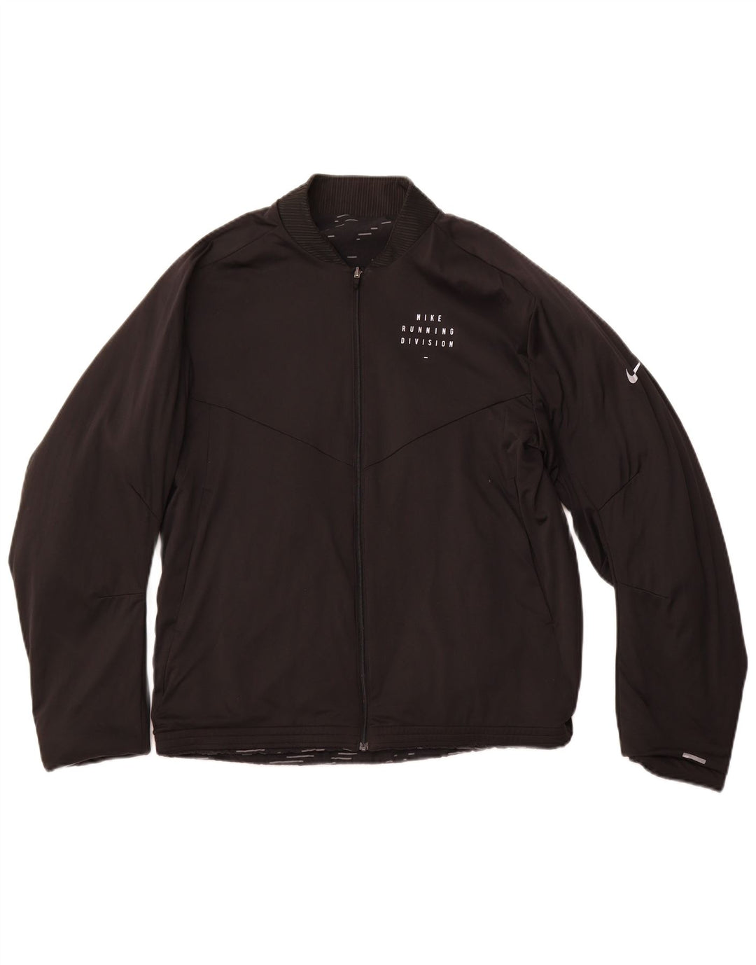 NIKE Mens Therma-Fit Reversible Tracksuit Top Jacket Medium Black Striped