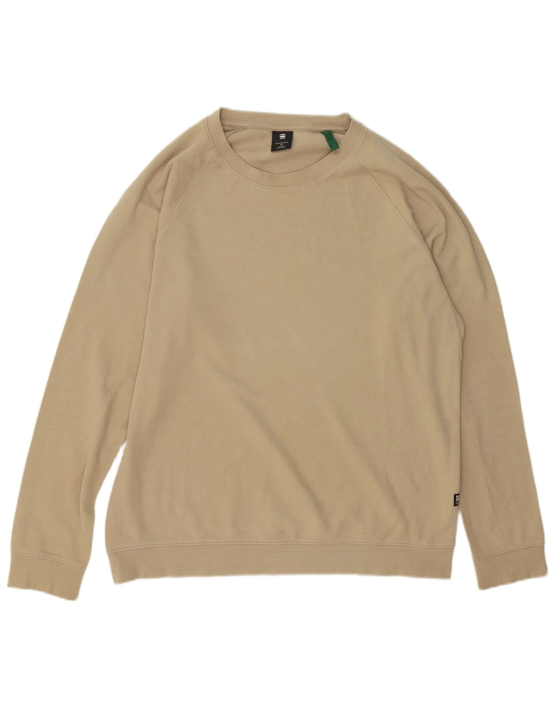 G-STAR Mens Sweatshirt Jumper Medium Beige Cotton