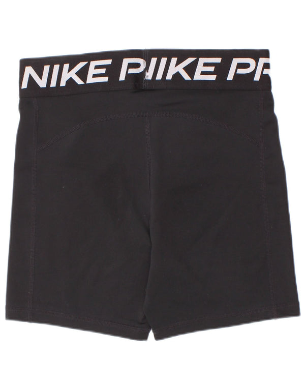 Nike Girls Dri Fit Graphic Sport Shorts 13-14 Years XL Black