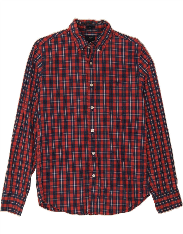 J. CREW Mens Slim Shirt Small Red Check Cotton Vintage J. Crew and Second-Hand J. Crew from Messina Hembry 