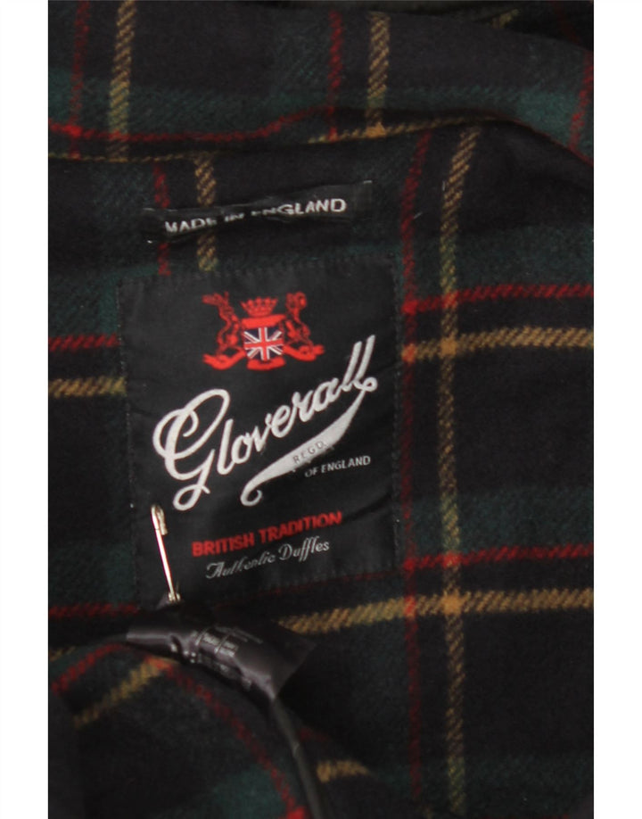 GLOVERALL Mens Hooded Duffle Coat UK 46 3XL Navy Blue Wool