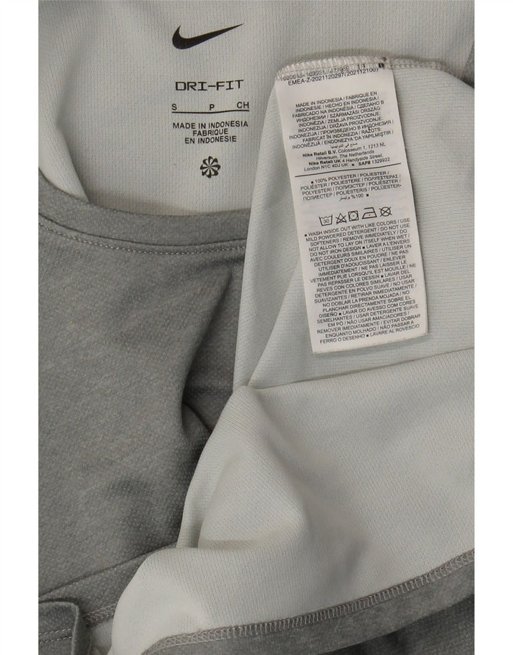 Nike Mens Dri Fit T-Shirt Top Small Grey Polyester