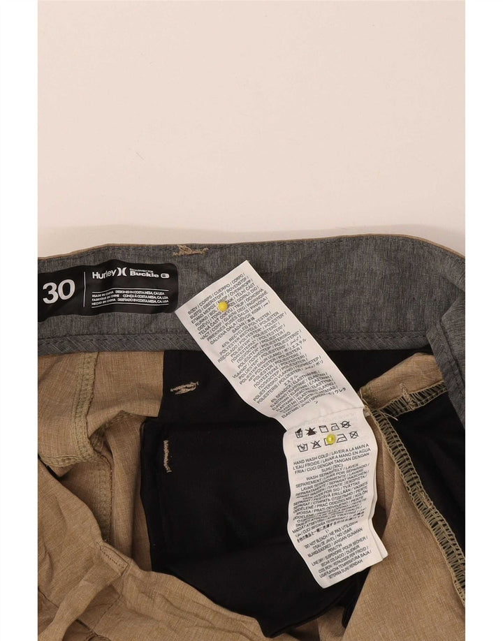 Hurley Mens Chino Shorts W30 Medium Beige Polyester