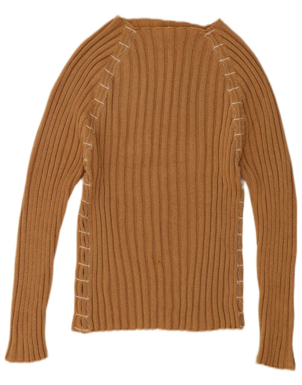 Morara Womens Boat Neck Jumper Sweater UK 10 Small Beige