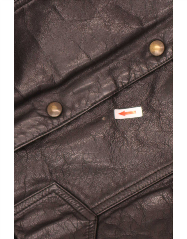 Vintage Mens Leather Jacket UK 40 Large Black
