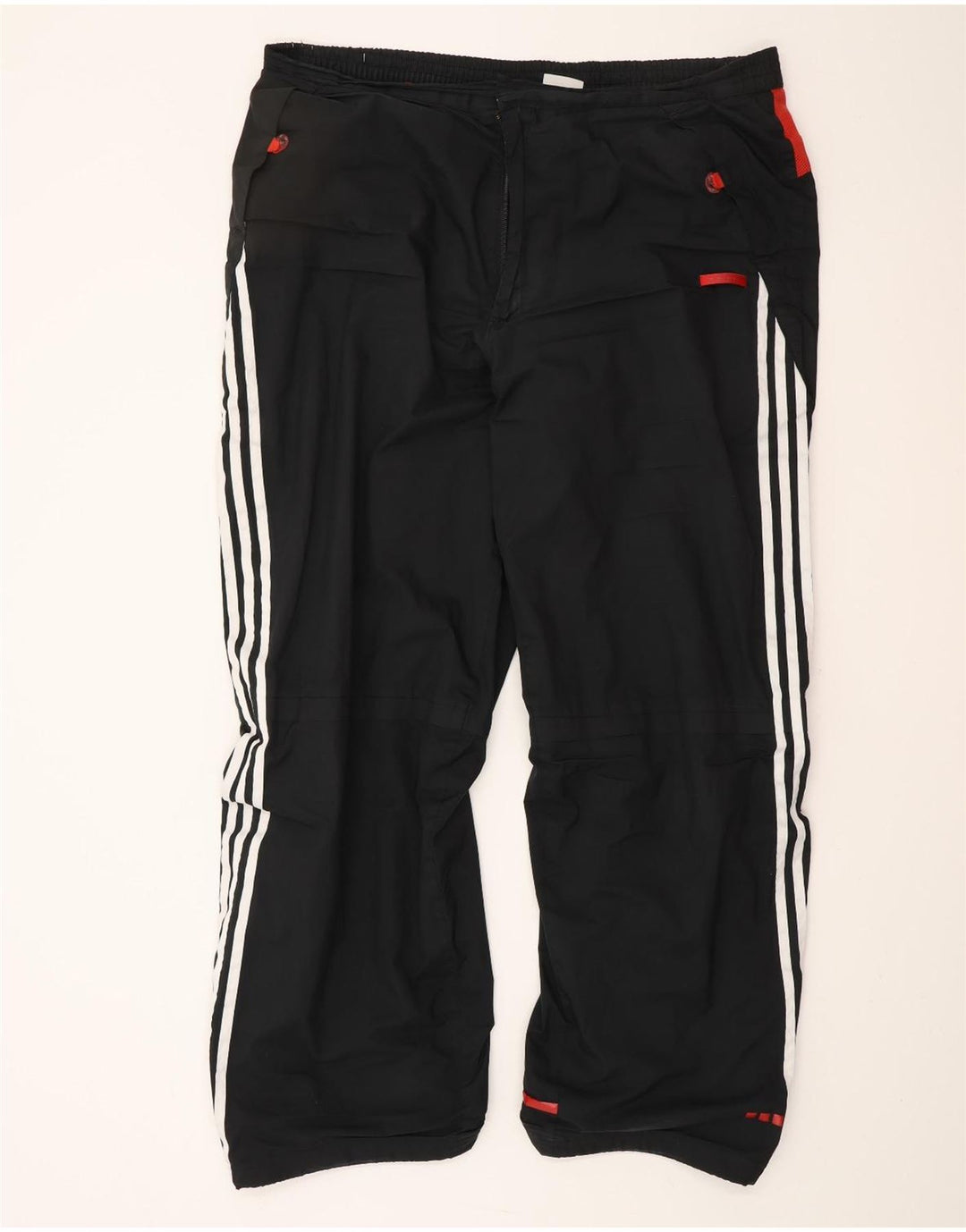 ADIDAS Mens Tracksuit Trousers XL Black Colourblock Polyester