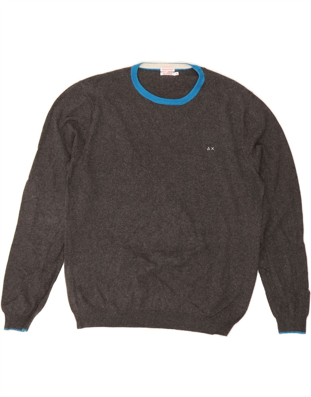 SUN68 Mens Crew Neck Jumper Sweater 2XL Grey Cotton Vintage Sun68 and Second-Hand Sun68 from Messina Hembry 