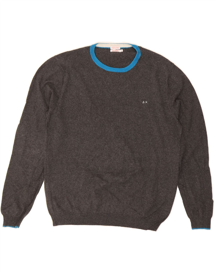 SUN68 Mens Crew Neck Jumper Sweater 2XL Grey Cotton Vintage Sun68 and Second-Hand Sun68 from Messina Hembry 