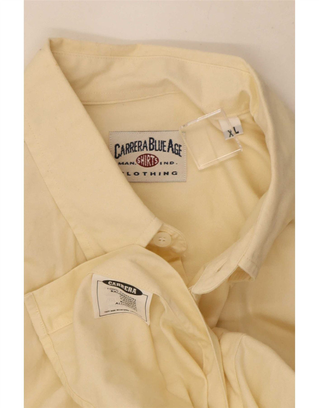Carrera Mens Shirt XL Yellow Cotton