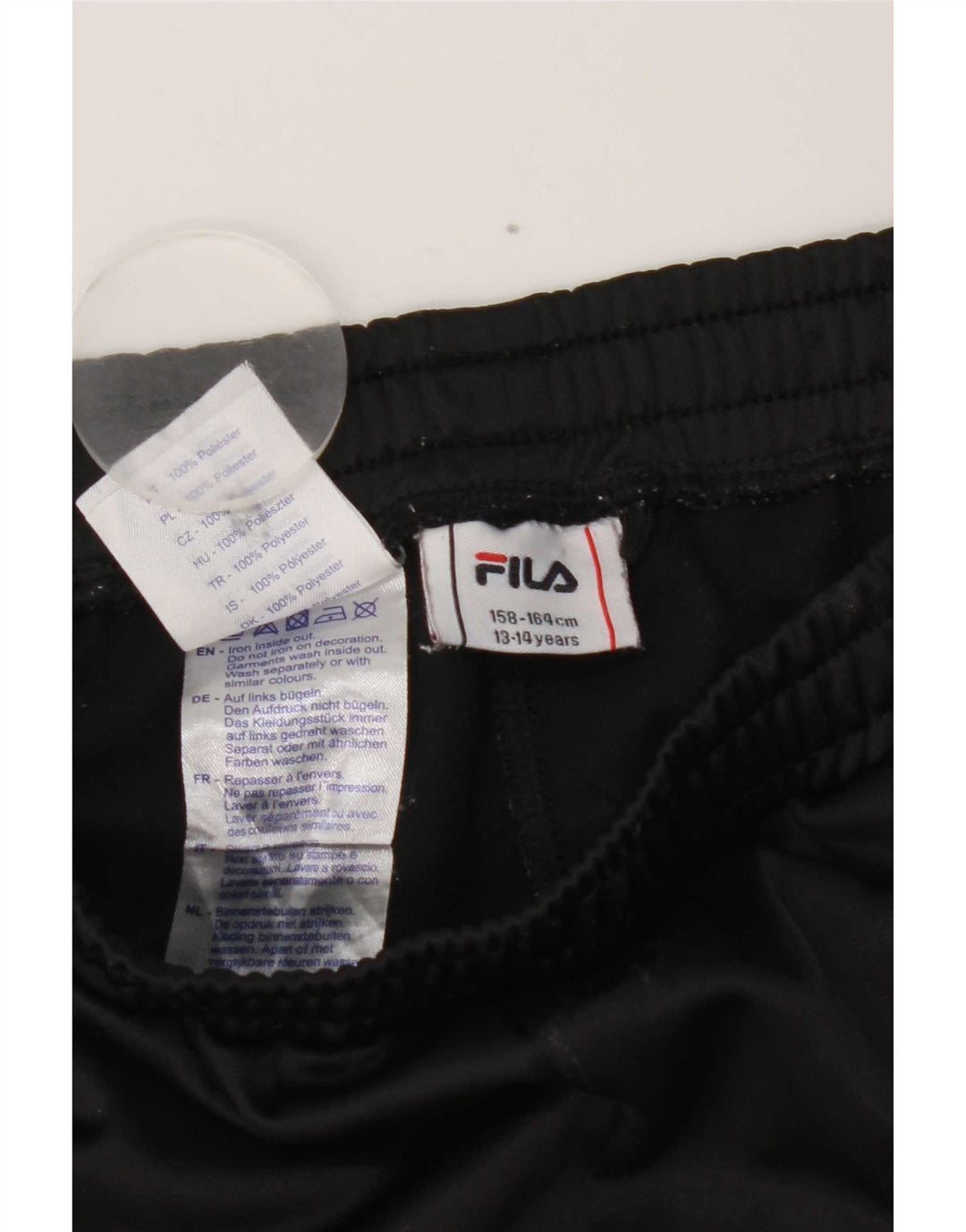 Fila Boys Graphic Tracksuit Trousers 13-14 Years  Black Polyester