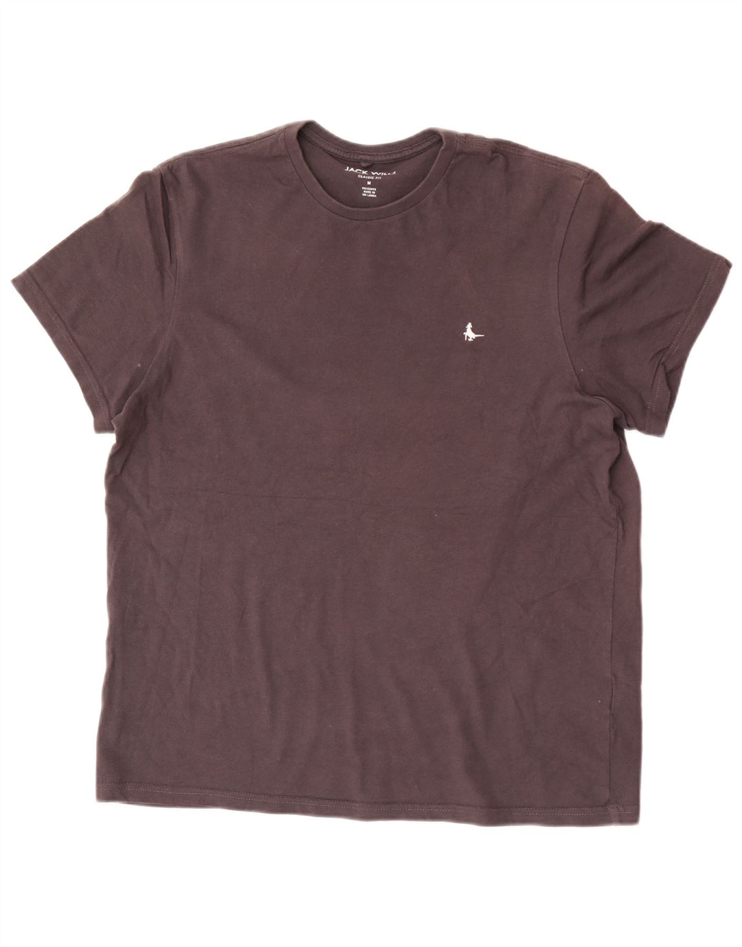 Jack Wills Mens Classic Fit T-Shirt Top Medium Black Cotton