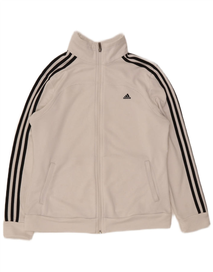 ADIDAS Womens Climalite Tracksuit Top Jacket UK 16/18 Large White