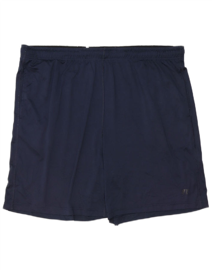 RUSSELL ATHLETIC Mens Sport Shorts XL  Navy Blue Polyester