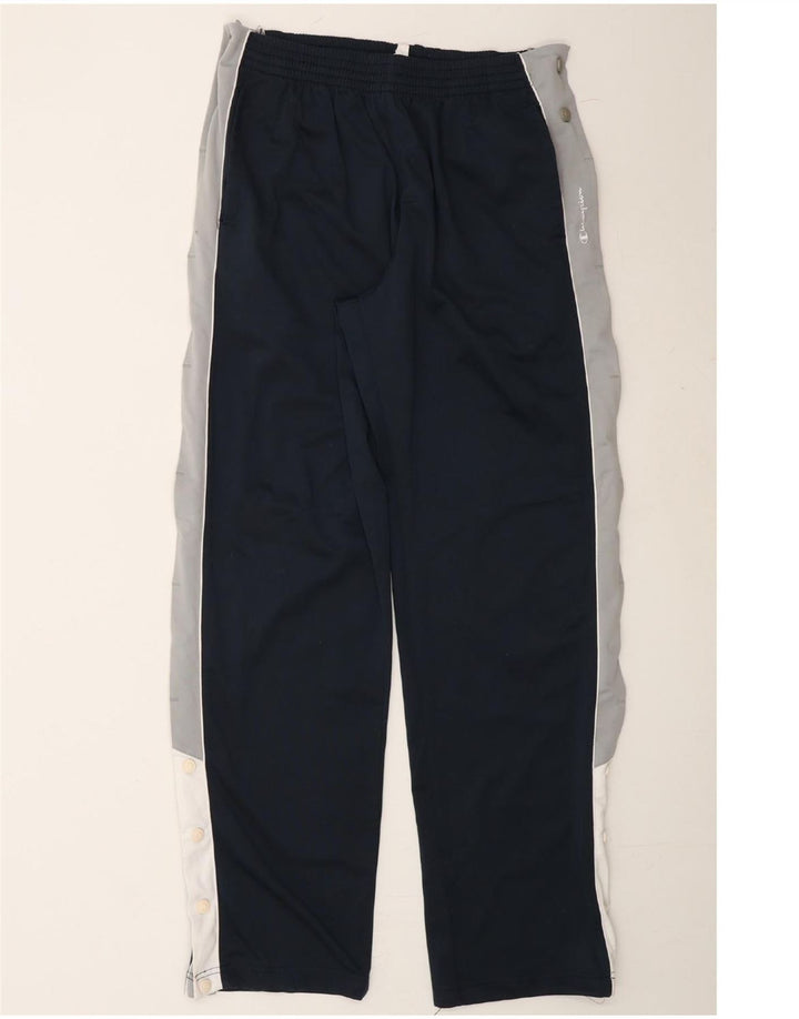 CHAMPION Mens Tracksuit Trousers Medium  Navy Blue Colourblock Polyester Vintage Champion and Second-Hand Champion from Messina Hembry 