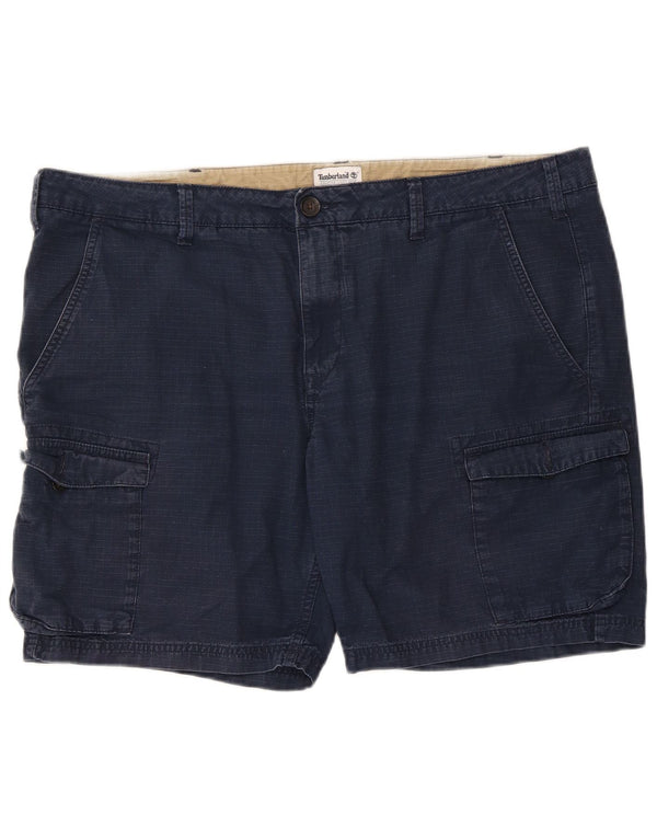 TIMBERLAND Mens Cargo Shorts W40 XL Navy Blue Cotton