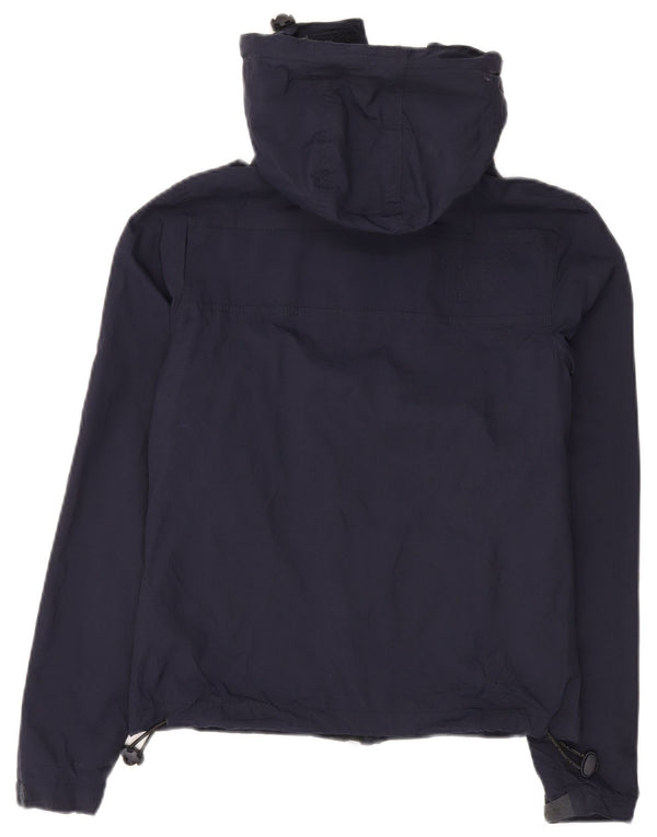 Superdry Mens Windcheater Hooded Rain Jacket UK 34 XS Navy Blue Nylon