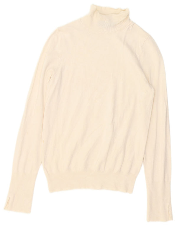 Zara Womens Turtle Neck Jumper Sweater UK 10 Small Beige