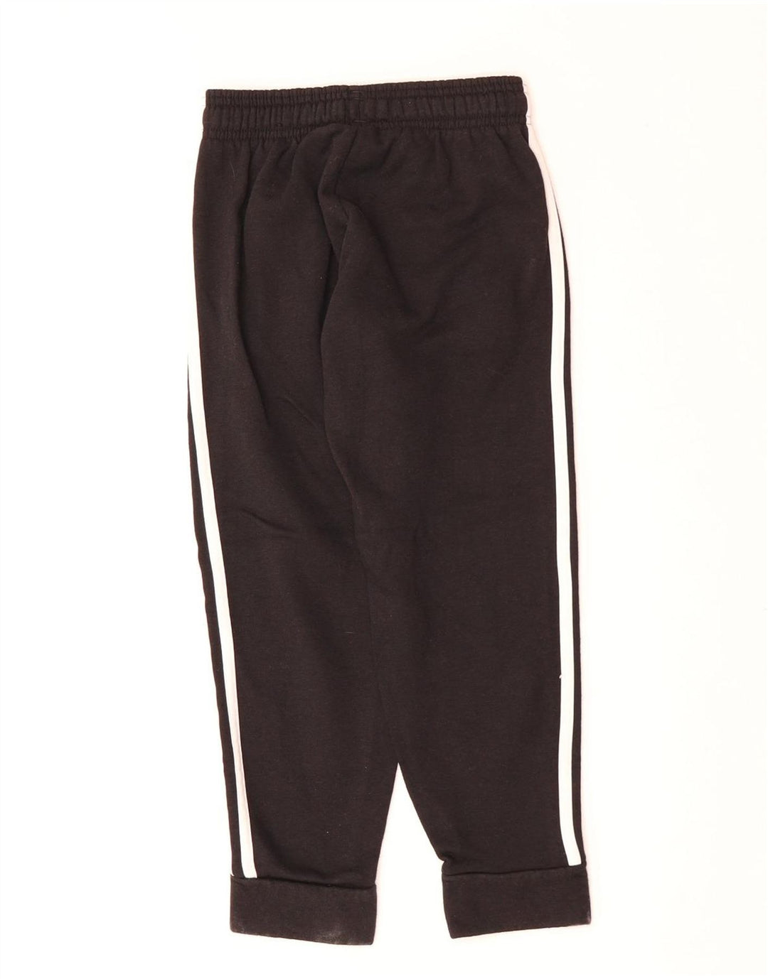 ADIDAS Boys Tracksuit Trousers Joggers 7-8 Years  Black Cotton