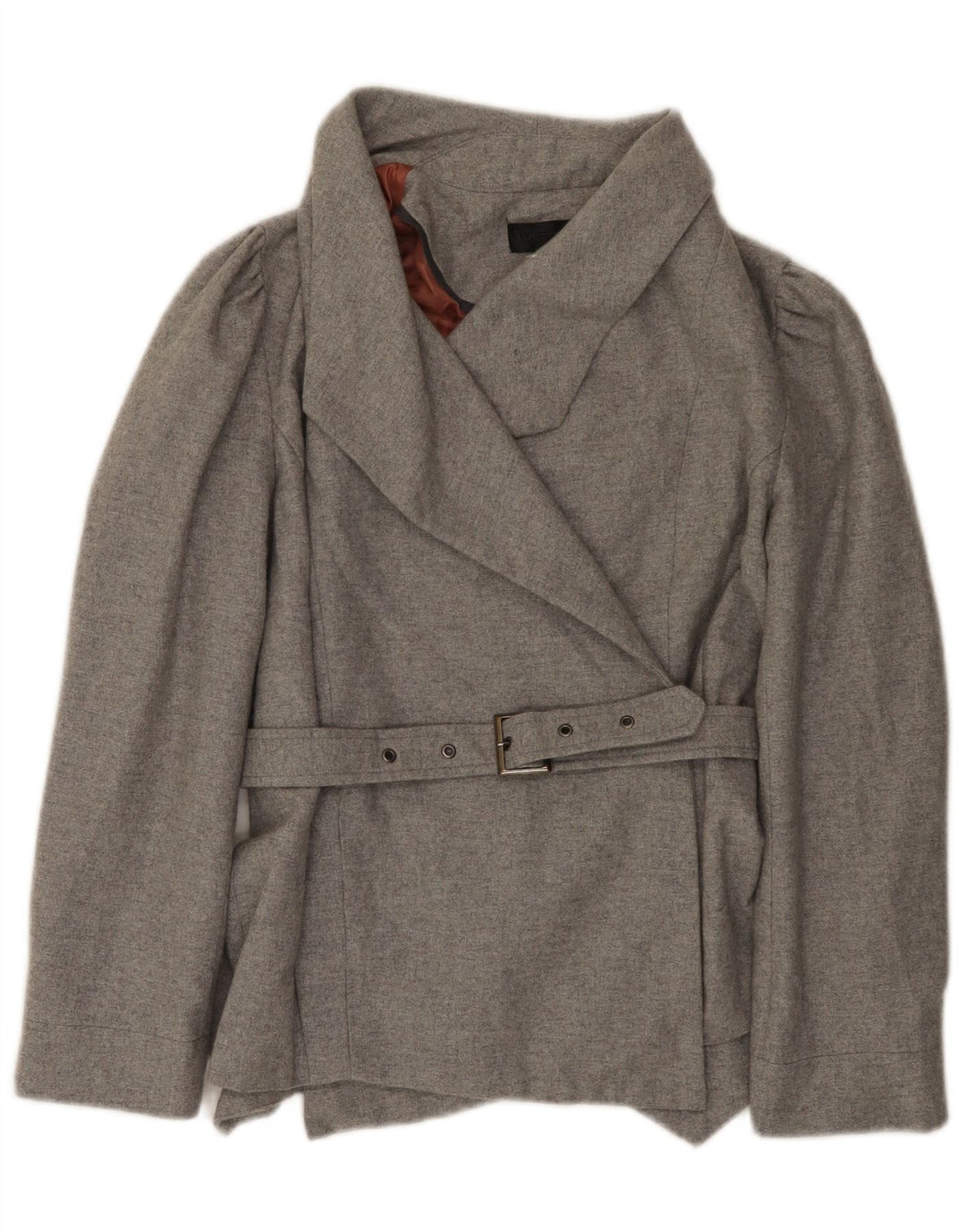 Topshop Womens Blazer Jacket UK 10 Small Grey Polyester
