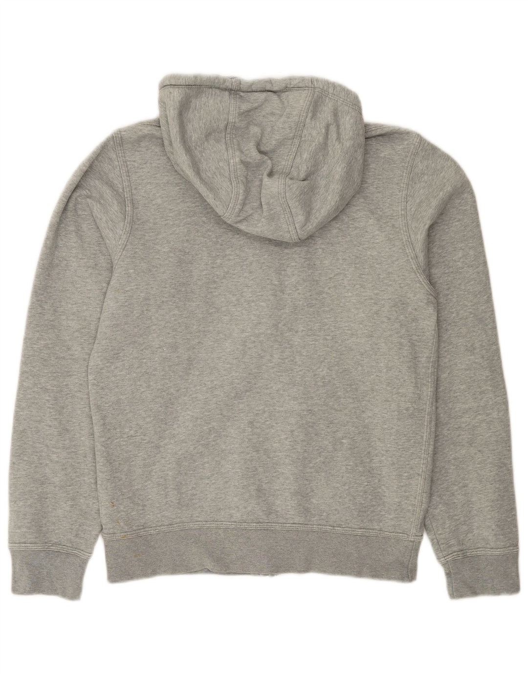 NIKE Mens Zip Hoodie Sweater Small Grey Cotton