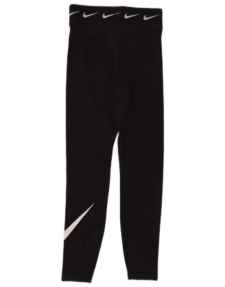 NIKE Womens Graphic Leggings UK 8 Small  Black