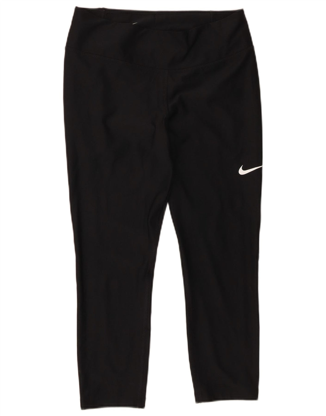 NIKE Womens Dri Fit Capri Leggings UK 12 Medium  Black Polyester