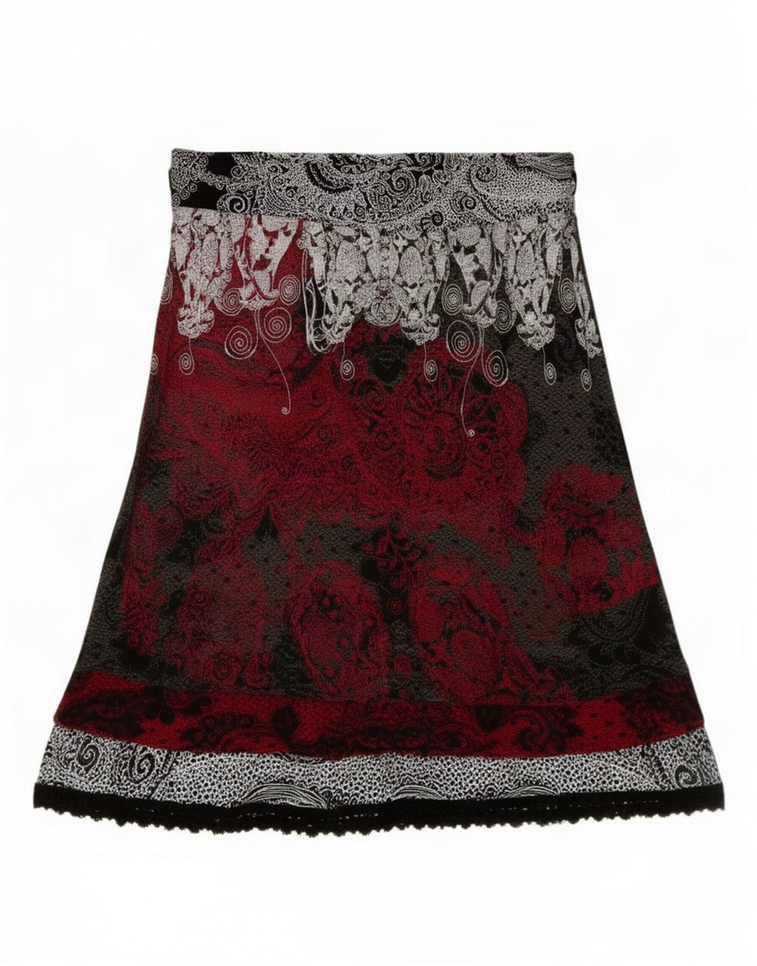 Desigual Womens A-Line Skirt Medium W28 Multicoloured Paisley