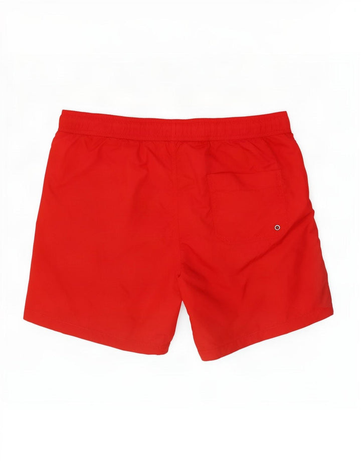 Gas Mens Swimming Shorts Medium Red Colourblock Polyamide